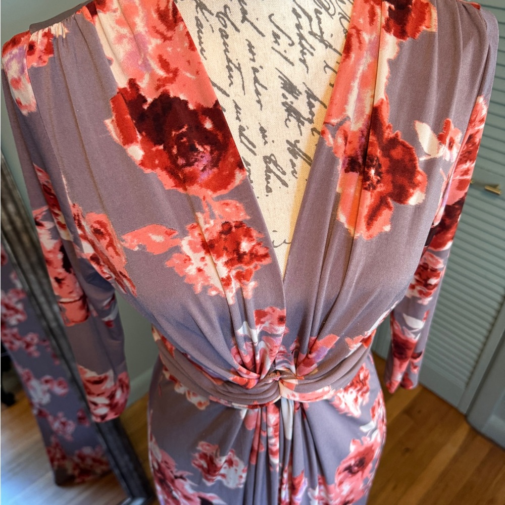 Peach Love California Floral Maxi Dress - Lavender And Pink View 2